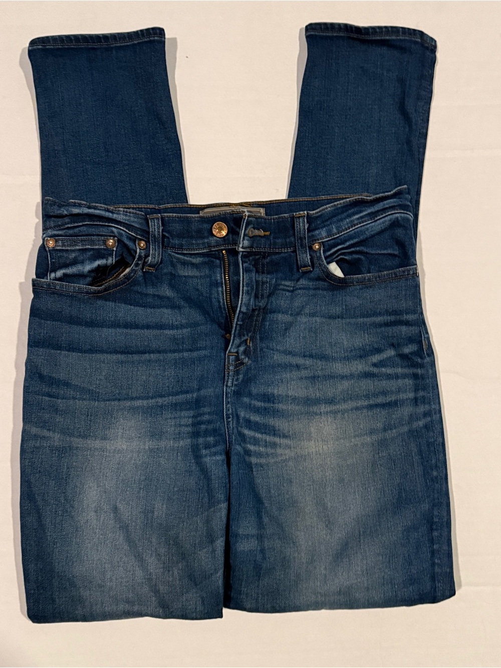 J Crew Point Sur  Denim Skinny High Rise Jeans in Dark Blue Wash Womens Size 30